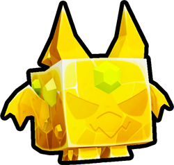 Shiny Golden Gemstone Gargoyle Dragon