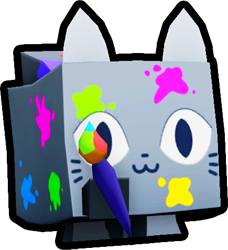 Shiny Rainbow Painter Cat