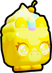 Shiny Golden Cupcake Unicorn