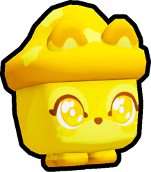 Shiny Golden Kawaii Mushroom Fox