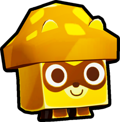 Golden Mushroom Raccoon