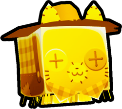 Shiny Golden Scarecrow Cat