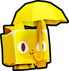 Shiny Golden Umbrella Cat