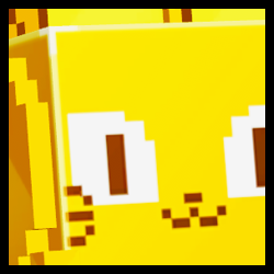 Shiny Golden Huge Pixel Cat