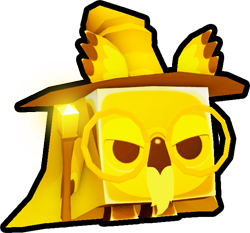 Shiny Golden Old Wizard Owl