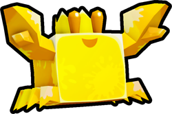 Shiny Golden Painted King Crab